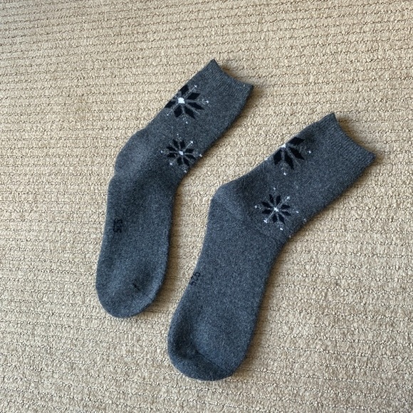 Wool Long Ankle Crew Socks grey size 8. - Picture 9 of 9